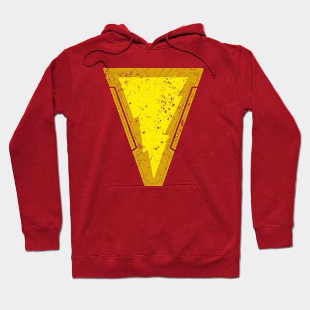 (/) Zachary Levi SHAZAM! grunge Hoodie by LuksTEES